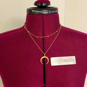 2 tiered gold necklace